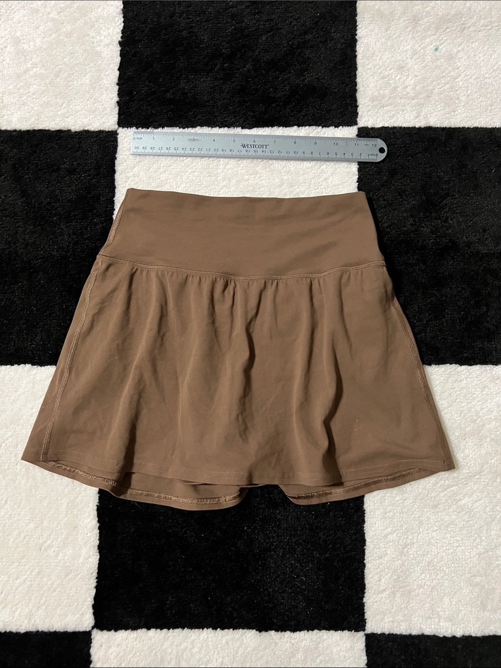 Everyday Flared Athletic Skort in Brown